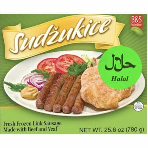 Brother & Sister Beef - Veal Link Sausage Halal (Frozen Sudzukice) 1.6LB- **NY, NJ, CT, MA Delivery ONLY**