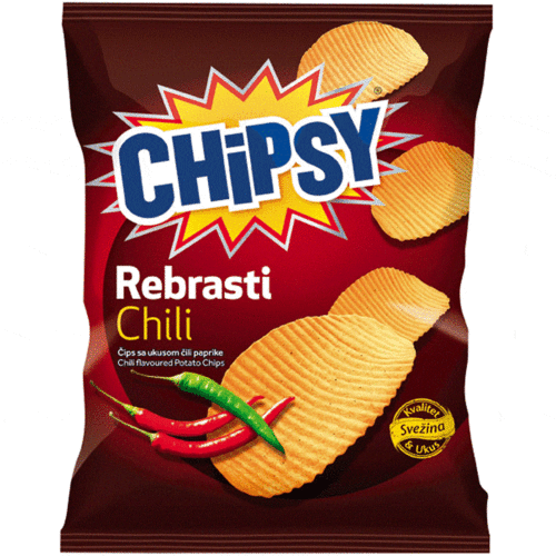 Chipsy Ribbed Chilli Chips 90GR