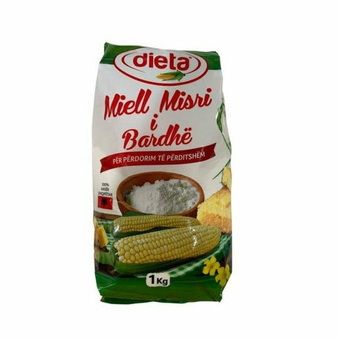 195.	Dieta White Corn Meal 1KG An essential component to make fried chicken and cornbread, you can also make delicious biscuits with Dieta White Corn Meal. It helps to make a crunchy layer outside your fried recipes. A popular ingredient for traditional American recipes. Dieta White Corn Meal makes your food yummier. So order this today and enjoy making crunchy and tasty dishes for your family.