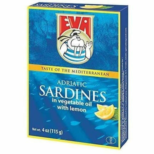 Eva Sardines in Vegetable Oil With Lemon 115g
