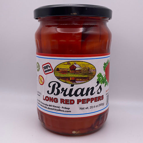 Brian's Long Red Peppers 580GR
