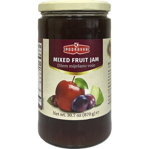 An all-time favourite for kids and adults, Podravka Mixed Fruit Jam is made with fresh fruits without added flavours or chemicals. Spread it on your bread, pancakes or croissant, you will be amazed by the heartwarming flavours of fresh fruits! This delicious jam is made of 100% natural and fresh ingredients. You can also prepare yummy desserts with this sweet delight.
