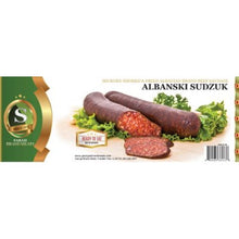 A delicious juicy recipe from the land of Bosnia. Sabah Albanian Beef Sausage is made of the finest quality beef meat, cured and dried with a special blend of spices on the layer of sudzuk.  Our Albanski Sudzuk is a delightful. You can serve smoked beef sausage as a snack, with cheese, in a sandwich, or as part of a meal. Order this yummy smoked beef sausage today and prepare mouthwatering recipes with it.
