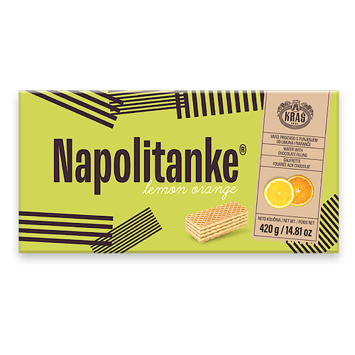 Kras Lemon Portokalli Napolitanke Wafers 330GR