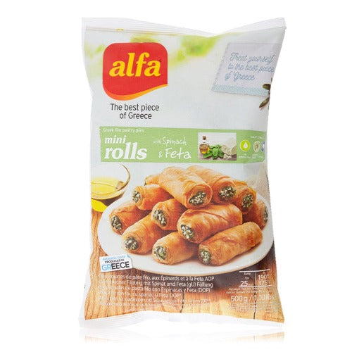 Alfa Mini Spinach and Feta Rolls 500GR- **NY, NJ, CT, MA Delivery ONLY**