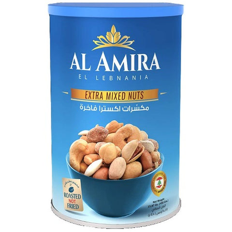 In search of snacks? Al Amira Extra Mixed Nuts are the perfect match for your cravings! This package of delicious nuts will become your favorite on-the-go snack. Al Amira Extra Mixed Nuts are perfect for any occasion and party. Make sure you remember to share with your family!