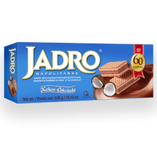 Try delicious Karolina Jadro Wafers Coconut & Chocolate and you will never be able to resist ordering again! These delicious wafers are filled with chocolate and coconut. A perfect snack for the evening, or you can have it for an easy on-the-go munch. Don’t forget to share! Order Karolina Jadro Wafers Coconut & Chocolate today and enjoy it with your friends over a cup of hot coffee.