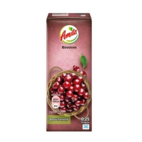 Rich juice of cherries from the soil of Greece is a delight with or without sparkling water. You can also this sour cherry juice as a base of a cocktail mixer or in lemonade or with iced tea. Delicious Amita sour cherry adds sweetness in any occasion. So order this right now and share it with your friends and family!