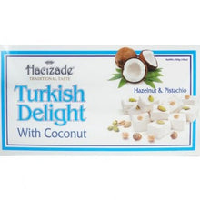 Your meal is incomplete without a sweet delight! Hacizade Nuts & Coconut Turkish Delight is made of corn starch, water, citric acid, and sugar. You can pour honey or hot syrup on it to add flavor or you can have it on its own. It is a perfect match with your evening coffee or midnight cravings. Don’t forget to share this delicious dessert with your friends. Order Hacizade Nuts & Coconut Turkish Delight today and make your meals sweeter!