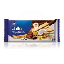 A perfect match for your evening coffee, Jaffa Napolitanke Creme & Coconut Wafers  are made of wheat flour, whey powder, soya lecithin, and cocoa. This nutritious snack contains fibre, proteins, and carbohydrates. You can enjoy it alone or share it with your friends. These delicious wafers will satisfy your hunger instantly. Order this once and it will definitely get a permanent place in your pantry!