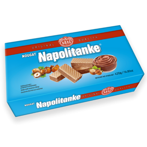 If you like crunchy wafers, try this yummy Kras Nougat Wafers Napolitanke. It is the best snack, filled with delicious nougat, a perfect match for your evening coffee. You can also make it a topping on your favourite ice cream. Don’t forget to share this sweet delight with your friends. Order Kras Nougat Wafers Napolitanke once and you will definitely make a space in your pantry for it forever!