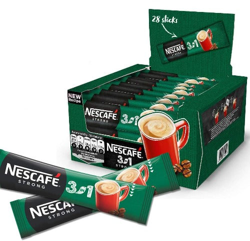 Nescafe 3 in 1 Instant Coffee (Strong) Single Packets 476GR