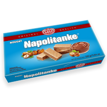 This sweet delight is perfect to munch whenever you are craving snacks! Kras Nougat Wafers Napolitanke is made with wheat flour, cocoa powder, sugar and nougat. You can have it as it is or try this with your preferred ice cream. These amazing wafers will satisfy your hunger and leave a sweet aftertaste within you! Order Kras Nougat Wafers Napolitanke today and enjoy the experience.