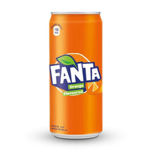 A perfect delight for summer evenings! Open a can of Fanta Orange with some snacks and get absolutely refreshed within a moment! Made with 100% natural flavour and soda, this carbonated drink is caffeine-free, a perfect base for your cocktail mixer or a morning smoothie. This yummy orange flavoured juice is a constant for any house party.