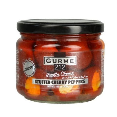 Delicious with meat staple, Gurme212 Ricotta Cheese Stuffed Cherry Peppers is made of fresh and 100% natural red cherry peppers which add a hot taste to it beside creamy flavor of the cheese. Use it as the toppings on your favorite pizza or cook different recipes with it to add flavor to your meals. You can enjoy it alone or with your friends. Order today to have a happy meal!
