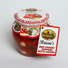 Delicious with meat staple, Brian's Red Cherry Peppers w/ Cheese is made of fresh and 100% natural red cherry peppers which add a hot taste to it beside creamy flavour of the cheese. Use it as the toppings on your favourite pizza or cook different recipes with it to add flavour to your meals. You can enjoy it alone or with your friends. Order today to have a happy meal!
