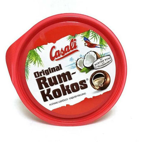 A true delight for coconut and chocolate lovers, Casali Rum Kokos is a sweet treat for you at any occasion. This rum kokos contain rum-coated chocolate filling and flakes of coconut inside every ball. In each bite, you will get a burst of chocolate with coconut that will make your day sweeter. Have it alone or enjoy with your friends, order Casali Rum Kokos today and give yourself a yummy treat!
