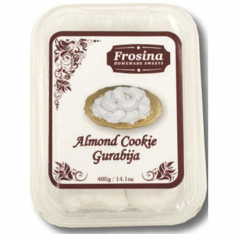 A perfect match for your evening coffee! Frosina Almond Cookie Gurabija is made of fresh premium quality wheat flour and roasted almonds. These delicious cookies are excellent sources of carbohydrates and proteins. You can have them anywhere whenever you have a craving for snacks. Don’t forget to share these yummy cookies! Order Frosina Almond Cookie Gurabija today and enjoy your evenings with your friends.