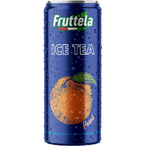 301.	Fruttela Peach Iced Tea 330ML A soothing refreshment for the days of hot summer or evenings! Fruttela Peach Iced Tea is made of fresh and the finest quality peaches. It tastes light, not too sweet or sour. You will enjoy a great time with this juicy iced tea. After a long day of stressful work, this iced tea will clearly revive your energy! It is a great source of antioxidants, vitamins, and minerals. So, order this delicious Fruttela Peach Iced Tea today and enjoy the summer!