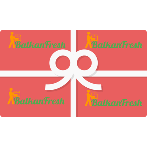 Shopping for someone else but not sure what to get them? Give them the gift of choice with a BalkanFresh gift card.  Gift cards are delivered by email and contain instructions to redeem them at checkout. Our gift cards have no additional processing fees.