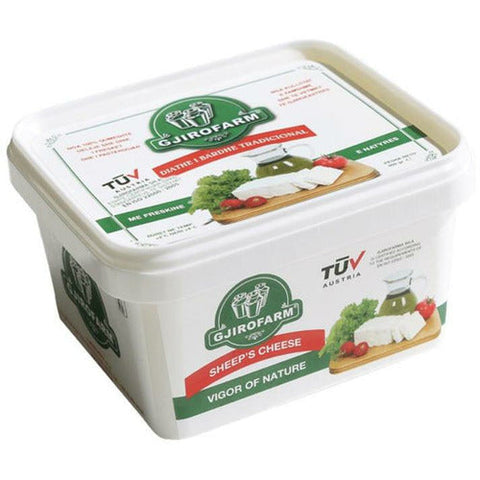 If you like a little tangy flavor in cheese, order Gjirofarm Sheep Feta Cheese. It is delicious and has a distinct aroma. This cheese is derived from the fresh and 100% natural milk of sheep in Gjirokastra region. Prepare yummy Albanian recipes and your favorite dishes with Gjirofarm Sheep Feta Cheese.