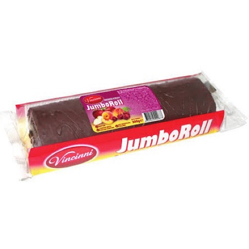 Vincinni Jumbo Swiss Roll Chocolate Covered Mixed Fruit 300GR
