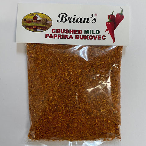 Excellent flavor enhancer, mild paprika can be used to cook various food items. It provides a gentle red colour to the food and it's sweetness makes the food yummier. Brian's Crushed Mild Paprika is made of premium quality red peppers. It has a mild spice level but helps to cook delicious food with the right amount. So order this Brian's Crushed Mild Paprika today and make your food yummier!