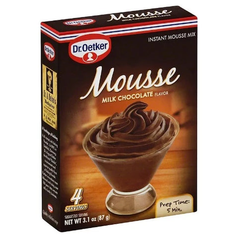 A perfect dessert for any occasion, easy to make, delicious sweet dish. Dr. Oetker Milk Chocolate Mousse is a tasty dish that is perfect after your main course meal. Just mix with necessary ingredients and your favourite dessert is ready to serve. You can add chocolate syrup or honey to it to enhance the flavour. Order Dr. Oetker Milk Chocolate Mousse right now and surprise your guests with this homemade dessert!