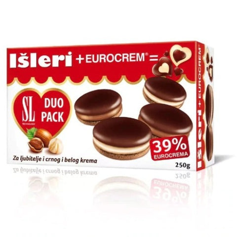 Now enjoy dual flavours of vanilla and hazelnut in a single package. Takovo Isleri Eurocream Biscuit is a perfect match for your evening coffee or tea. You can have it alone or share it with your close one. These chocolate-coated soft biscuits are full of calories. Have it whenever you feel hungry. Order Takovo Isleri Eurocream Biscuit immediately and experience this sweet delight.