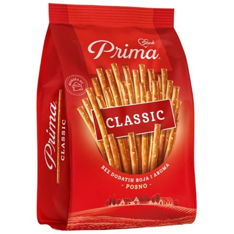 Taste these crunchy and thin pretzel sticks and make your evening more delightful. You can have these salty and savoury on-the-go delights at your home or outside. It will always satisfy your craving for munchies. A perfect match for coffee or tea. Try preparing mouthwatering dessert recipes and make the topping with Stark Prima Salted Sticks Classic. Order soon and enjoy it with your friends.