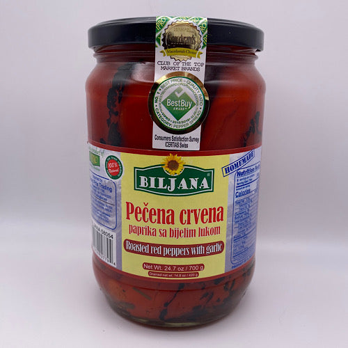 Biljana Roasted Red Peppers w/Garlic 700GR