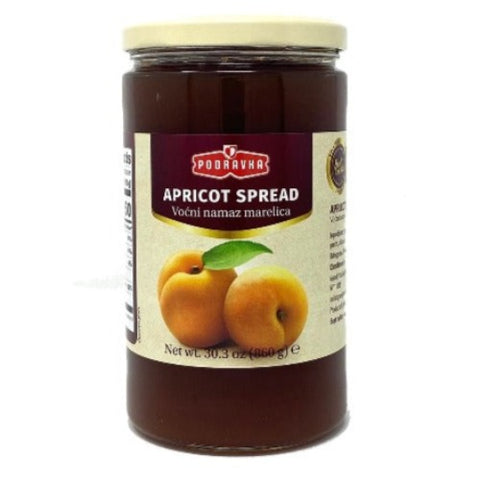 Make a delicious breakfast with this sweet Podravka Apricot Spread. It is made of 100% natural and fresh apricot, with zero added gluten. Your kids will fall in love with this sweet jam. You can spread it on bread, pancakes or croissant, you can also try to prepare some mouthwatering desserts with it. Podravka Apricot Spread is a yummy treat that you can relish with different snacks.