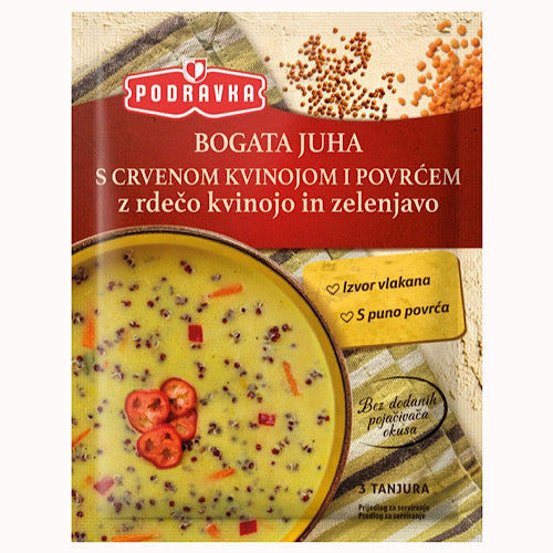 Podravka krepka juha od povrća s crvenom kvinojom 70GR