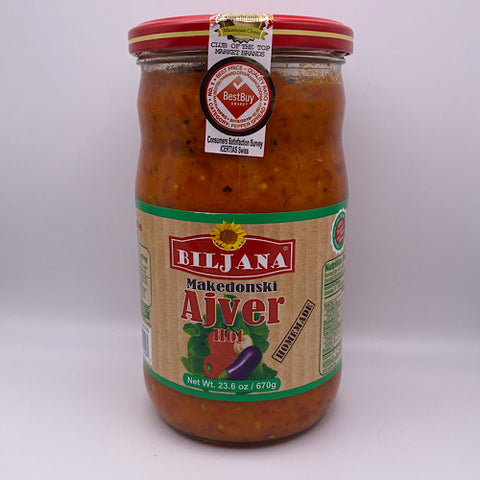 Made with high-quality, fresh eggplants and bell peppers, seasoned with a blend of hot spices. A savoury treat to your recipes, this hot Ajvar can be used to cook different recipes in order to add flavours. You can also have it as a spread on crusty toast or bread. It’s an on-the-go meal for those who run with busy schedules. Try this delicious Macedonian food once and you will order it again.