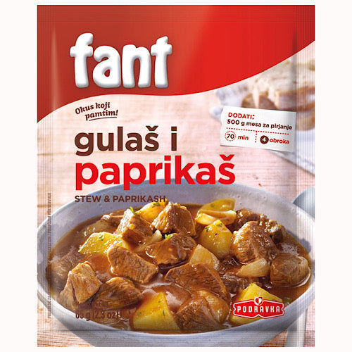 Podravka Fant Stew and Paprikash (Gulas i Paprikas) 65GR