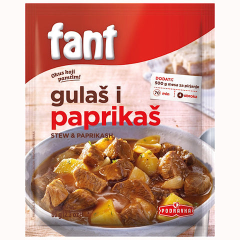 Podravka Fant Stew and Paprikash (Gulas i Paprikas) 65GR - BalkanFresh