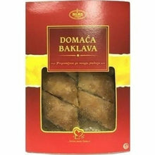 A delightful experience from the kitchens of the Balkans and the Mediterranean. This delicious baklava is made of crunchy phyllo outside and yummy chopped nuts inside, covered in honey. Surprise your guests with this mouthwatering dessert. You can have it with every meal, or it is a perfect match with a cup of hot coffee in the chilly evenings of winter. Order Klas Domaca Homemade Baklava right now!