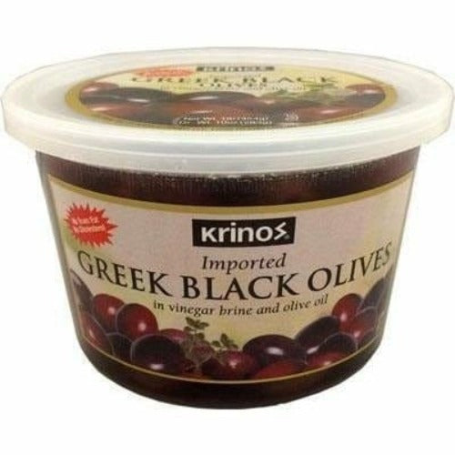 Krinos Greek Black Olives 454G (16Oz)
