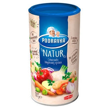 Prepare mouthwatering recipes just by adding Podravka Vegeta Natural to your favourite dishes. Make salads, pasta, soup or any recipes containing meat, sprinkle Vegeta while cooking and experience the natural tastes of your recipes. It consists of 30% dried vegetables like carrots, onions, leeks and garlic. Podravka Vegeta Natural does not contain any artificial flavour enhancer.