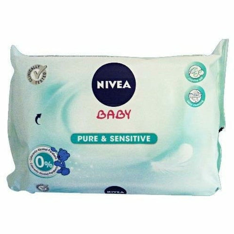 Dermatologically recommended baby wipes contains aloe vera to take better care of the sensitive skin of babies. It has zero amount of alcohol, which protects the baby skin from irritation and prevents the spread of redness. Nivea Baby Pure & Sensitive Wipes keep the baby’s skin healthy and clean. Don’t compromise with your baby’s skin anymore, order Nivea Baby Pure & Sensitive Wipes right now!