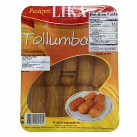 A sweet delicacy from the land of Greece, Pasticeri Lika Tulumba is made of dough and served with honey or hot syrup. In every bite of it, you will find a mouthwatering yummy taste which will complete your meal with a sweet note. You can also have it for your evening snack. To make your meals yummier, order Pasticeri Lika Tulumba today!
