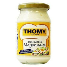 Now, make your pasta recipes yummier with Thomy Mayonnaise Glass. You can also prepare delicious salads and meat recipes with it. This mayonnaise is made with the best ingredients like egg yolk, sunflower oil, mustard and a special blend of spices. A savoury Swiss preparation, popular among the European countries will add extra flavour to your meals.