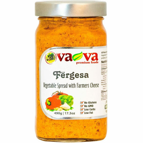 Prepare amazing recipes for your guests with this delicious combination of vegetable mix and farmer’s cheese. You can also have it with bread or spread it on open sandwiches. This Macedonian delicacy will make your recipes savoury and heartwarming. Put it on your breakfast table and your kids will want this yummy vegetable spread with every meal. Order Vava Fergesa today and make a permanent place for it in the pantry.
