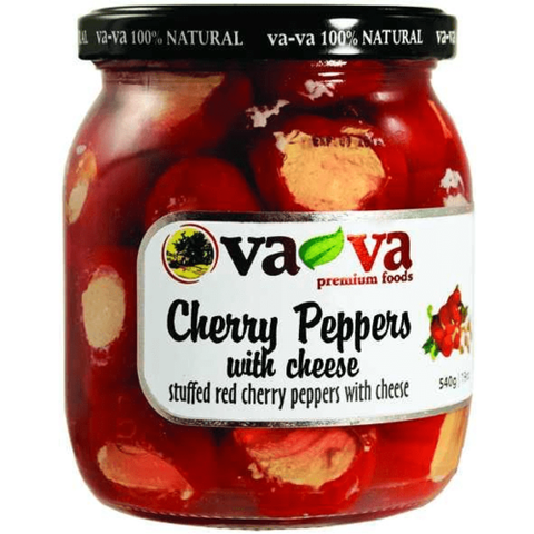 Explore the culinary possibilities of this offering of Vava. This mouthwatering recipe of red cherry peppers with cheese will make extra savoury meals with a creamy texture. Use it as the toppings on your favourite pizza or cook different recipes with it to add flavour to your meals.  Vava Red Cherry Peppers With Cheese is full of essential nutrients. Order it today and prepare heartwarming recipes for your guests.