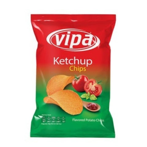 Treat your evening cravings with this crunchy delight. Vipa Ketchup Potato Chips are made of fresh potatoes and seasoned with a special blend of spices. You can have it wherever you want. Pack these chips in your kids’ lunchbox and make them happy. A perfect match for your favourite beverage. Try this sweet and spicy offering of Vipa once and you will make a permanent place for it in the pantry!