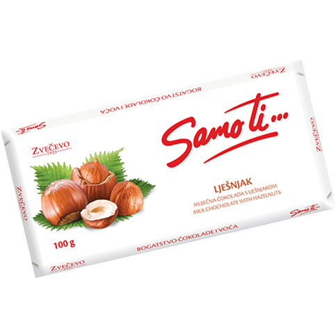 Zvecevo Milk Chocolate with Hazelnut (Samo Ti Ljesnjak) 100GR